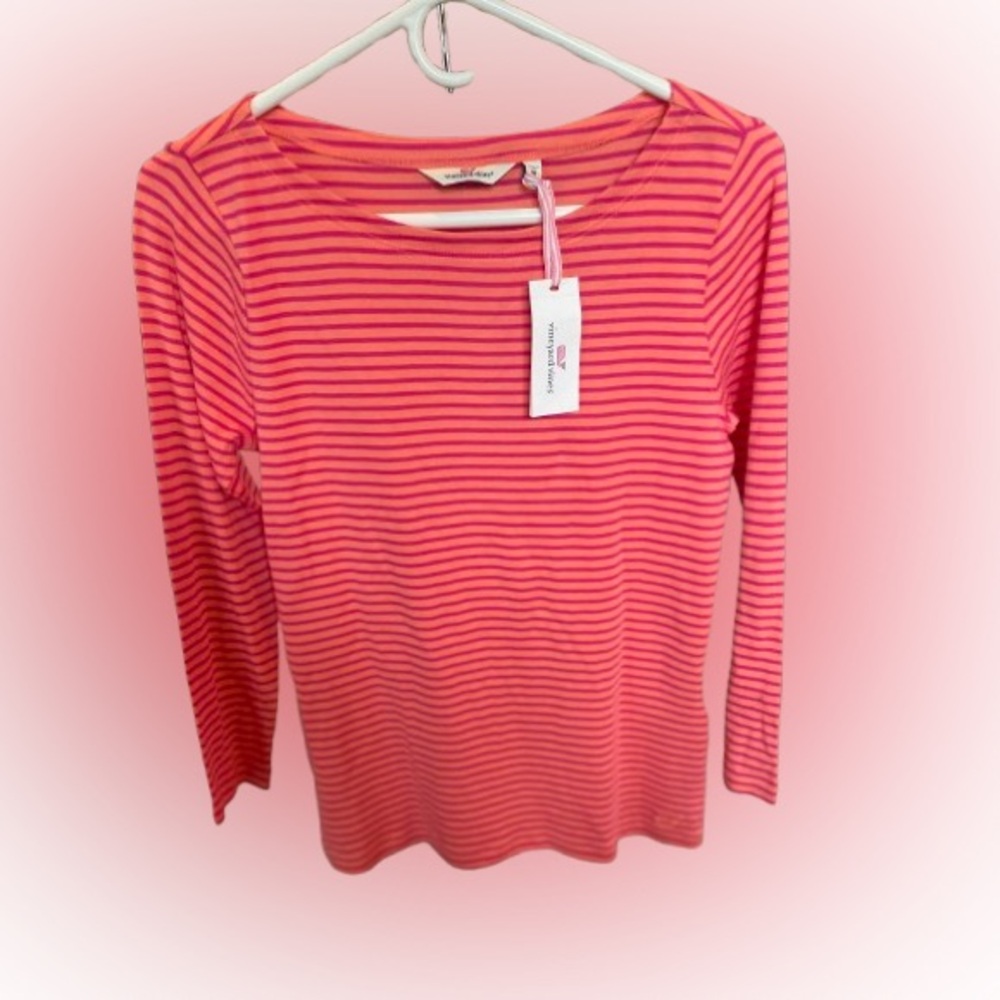 Vineyard Vines striped top.